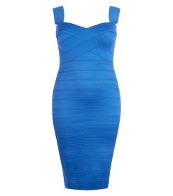 blue plus size bodycon dress by New Look Curve